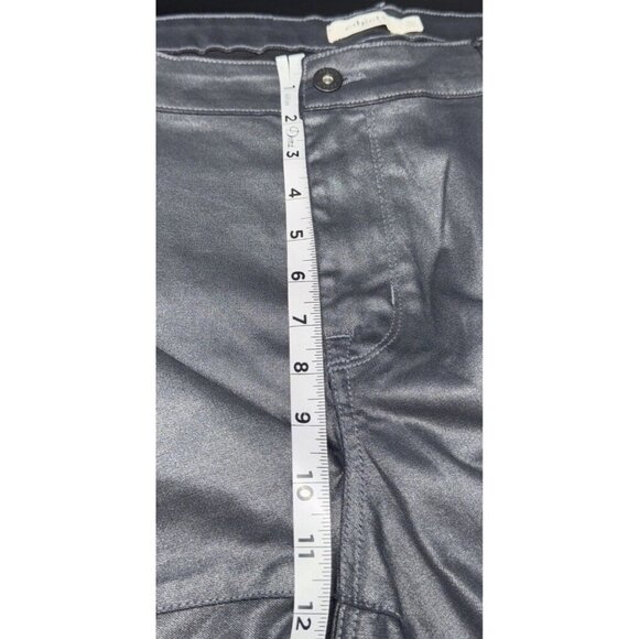Edgely Women’s Gray Faux Leather Ankle Slim Straight High Rise Pants Sz 20W NEW - Picture 12 of 14